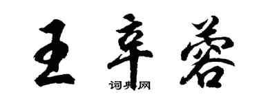 胡問遂王辛蓉行書個性簽名怎么寫