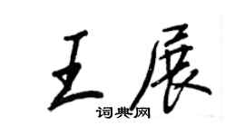王正良王展行書個性簽名怎么寫