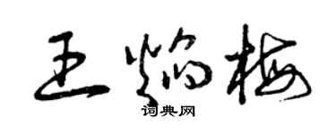 曾慶福王焰梅草書個性簽名怎么寫