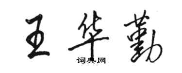 駱恆光王華勤行書個性簽名怎么寫