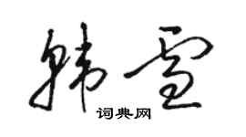 駱恆光韓雪草書個性簽名怎么寫