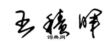 朱錫榮王積暉草書個性簽名怎么寫