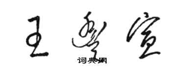 駱恆光王豐宣草書個性簽名怎么寫