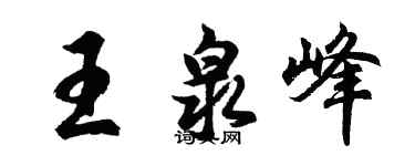 胡問遂王泉峰行書個性簽名怎么寫