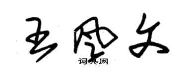 朱錫榮王風文草書個性簽名怎么寫