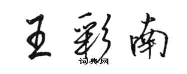 駱恆光王彩南行書個性簽名怎么寫