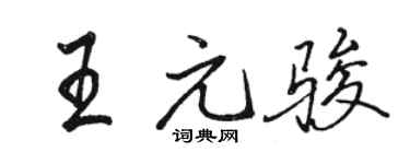駱恆光王元駿行書個性簽名怎么寫