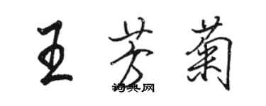 駱恆光王芳菊行書個性簽名怎么寫