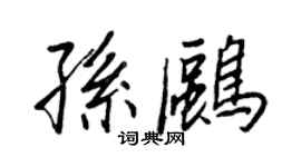 王正良孫鷗行書個性簽名怎么寫