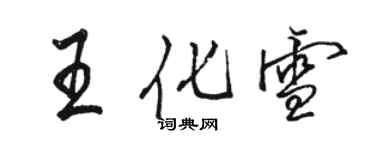 駱恆光王化雪行書個性簽名怎么寫