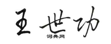 駱恆光王世功行書個性簽名怎么寫