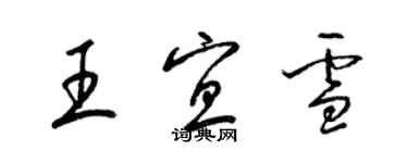 梁錦英王宜雪草書個性簽名怎么寫