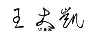 駱恆光王大凱草書個性簽名怎么寫