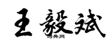 胡問遂王毅斌行書個性簽名怎么寫