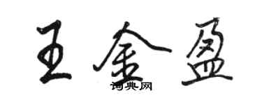 駱恆光王金盈行書個性簽名怎么寫