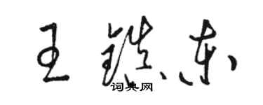 駱恆光王鎮東草書個性簽名怎么寫