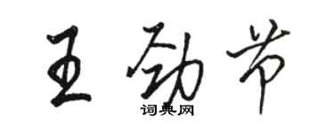 駱恆光王勁節行書個性簽名怎么寫