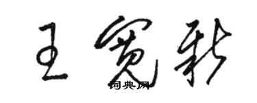 駱恆光王寬新草書個性簽名怎么寫