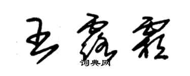 朱錫榮王露霜草書個性簽名怎么寫