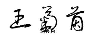 曾慶福王菊茵草書個性簽名怎么寫