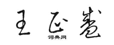 駱恆光王正盛草書個性簽名怎么寫