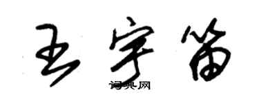 朱錫榮王宇笛草書個性簽名怎么寫