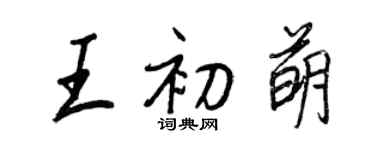 王正良王初萌行書個性簽名怎么寫