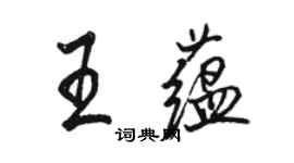 駱恆光王蘊行書個性簽名怎么寫