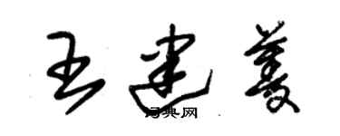 朱錫榮王建菱草書個性簽名怎么寫