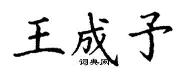 丁謙王成予楷書個性簽名怎么寫