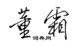 駱恆光董霜行書個性簽名怎么寫