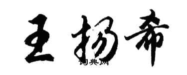 胡問遂王揚希行書個性簽名怎么寫