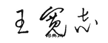 駱恆光王寬志草書個性簽名怎么寫