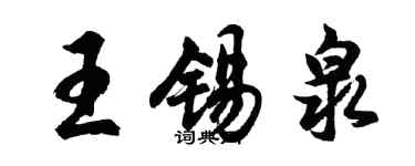 胡問遂王錫泉行書個性簽名怎么寫