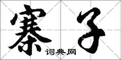 胡問遂寨子行書怎么寫