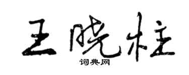 曾慶福王曉柱行書個性簽名怎么寫