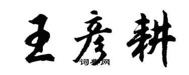 胡問遂王彥耕行書個性簽名怎么寫