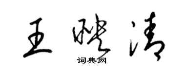 梁錦英王映清草書個性簽名怎么寫