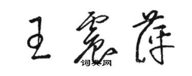 駱恆光王震萍草書個性簽名怎么寫