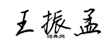 王正良王振孟行書個性簽名怎么寫