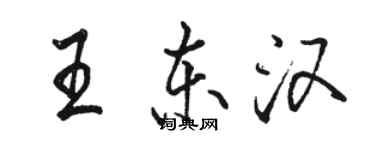 駱恆光王東漢行書個性簽名怎么寫