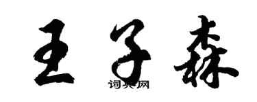 胡問遂王子森行書個性簽名怎么寫