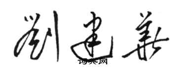 駱恆光劉建華草書個性簽名怎么寫