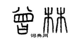 曾慶福曾林篆書個性簽名怎么寫