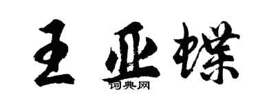 胡問遂王亞蝶行書個性簽名怎么寫