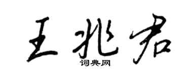 王正良王兆君行書個性簽名怎么寫