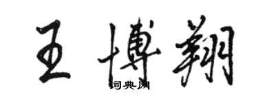 駱恆光王博翔行書個性簽名怎么寫