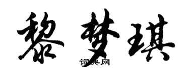 胡問遂黎夢琪行書個性簽名怎么寫