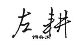駱恆光左耕行書個性簽名怎么寫