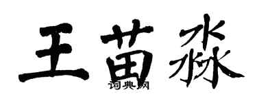 翁闓運王苗淼楷書個性簽名怎么寫